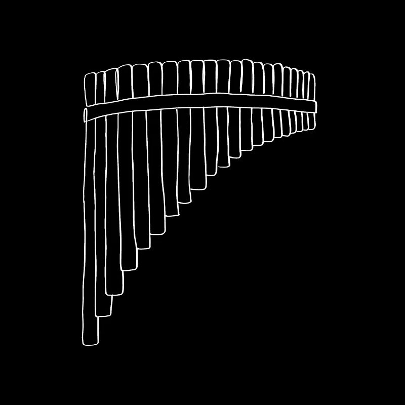 Flûte de Pan Oneline Art - Instrument de musique Flûte de Pan