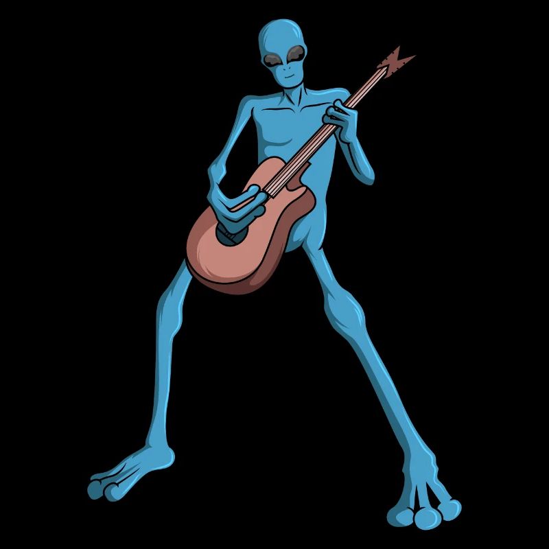 Alien Guitariste Guitare Astronaute Extraterrestre