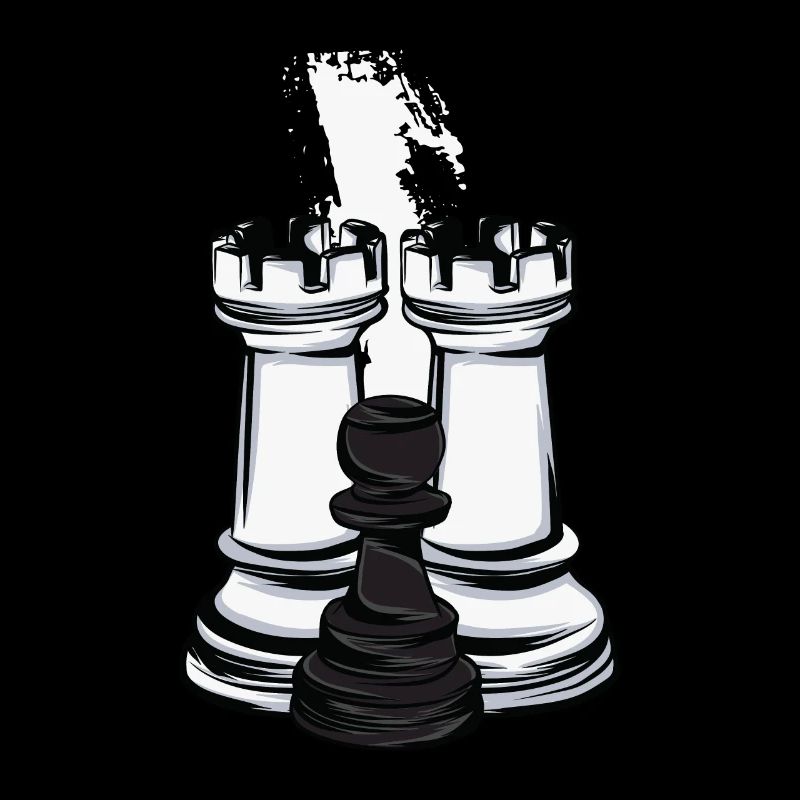 Tour d’échecs et pion