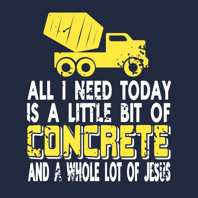 Concrete construction design for construction workers and construction site