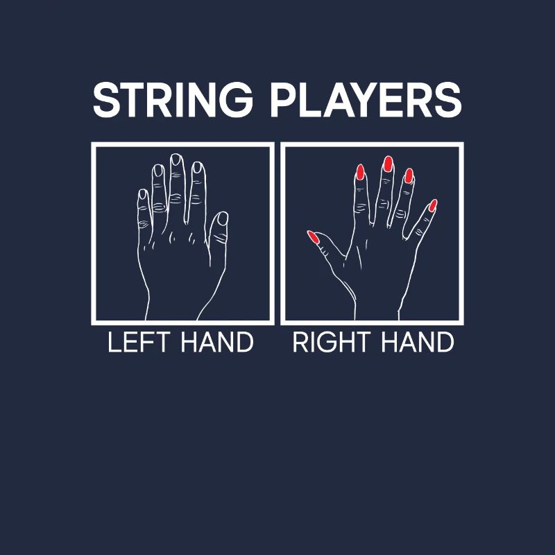 String player - Left hand Right hand - Electric guitar