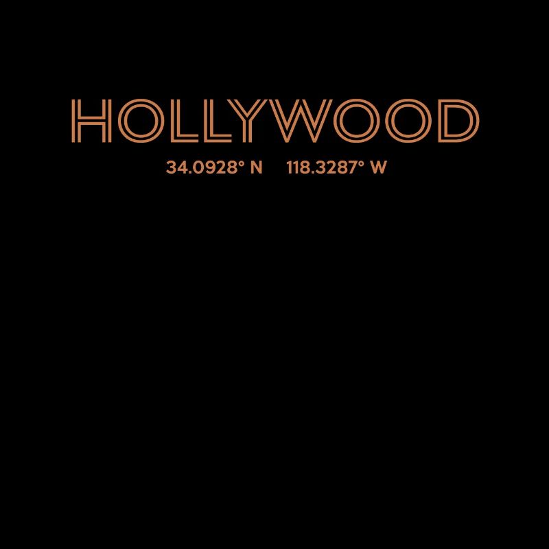 USA City Coordinates - Hollywood