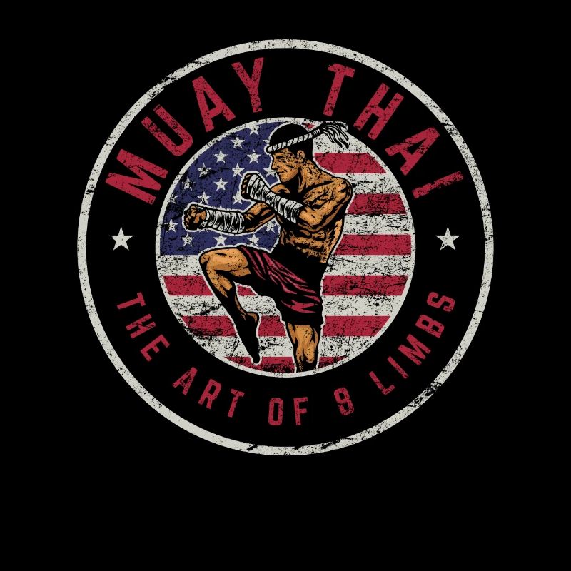 Vintage Muay Thai Fighter Karate Boxing Mixed Mart
