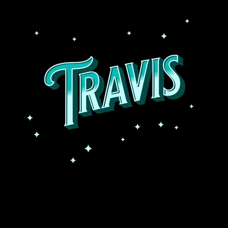 Travis Namen personalisiert