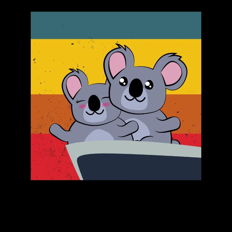 koalas mignons dans la pose du Titanic