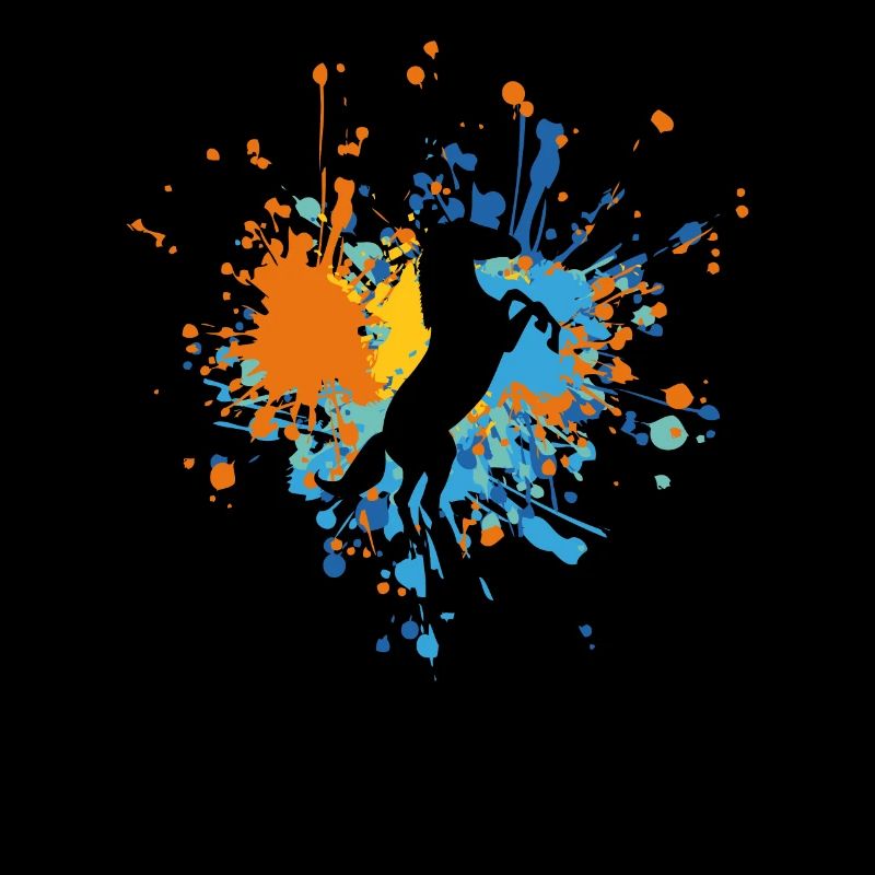 Grande éclaboussure de couleur de cheval