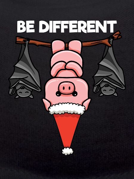 Be Different Schwein Fledermaus Weihnachtsmann