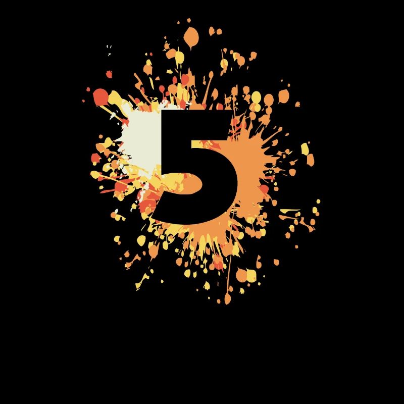 Number 5th Color Splash