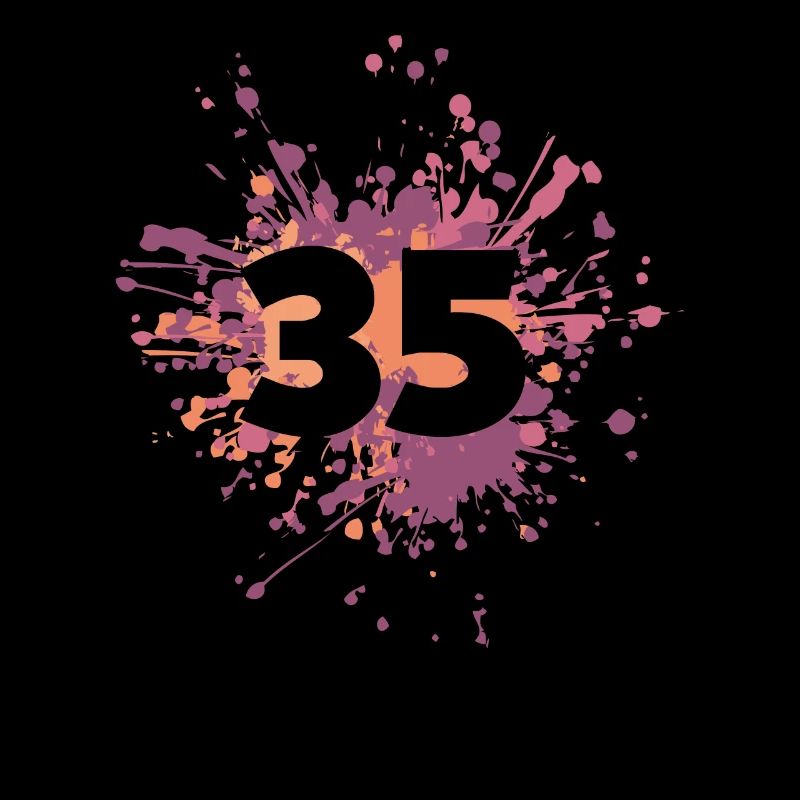 Numéro 35e éclaboussure de couleur