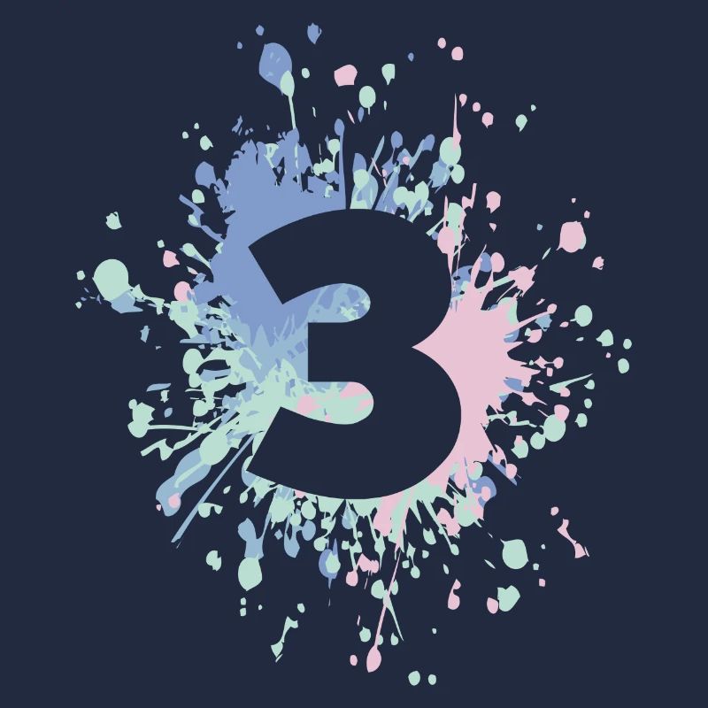 Number 3rd Color Splash