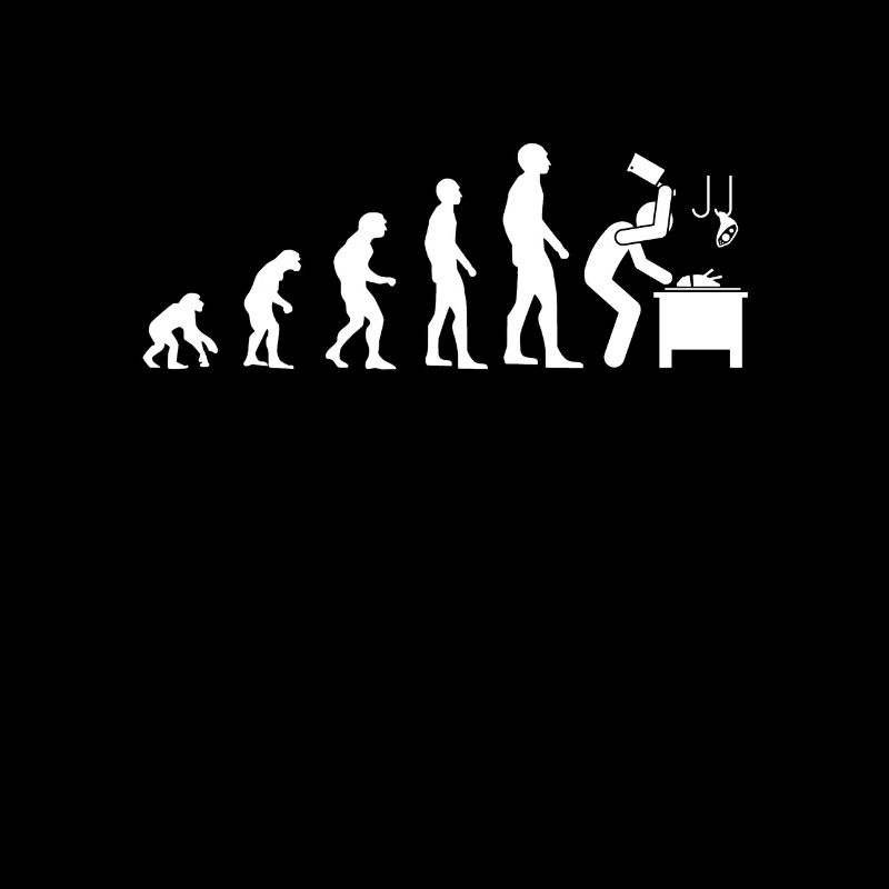 evolution boucher humour boucherie homme cadeau