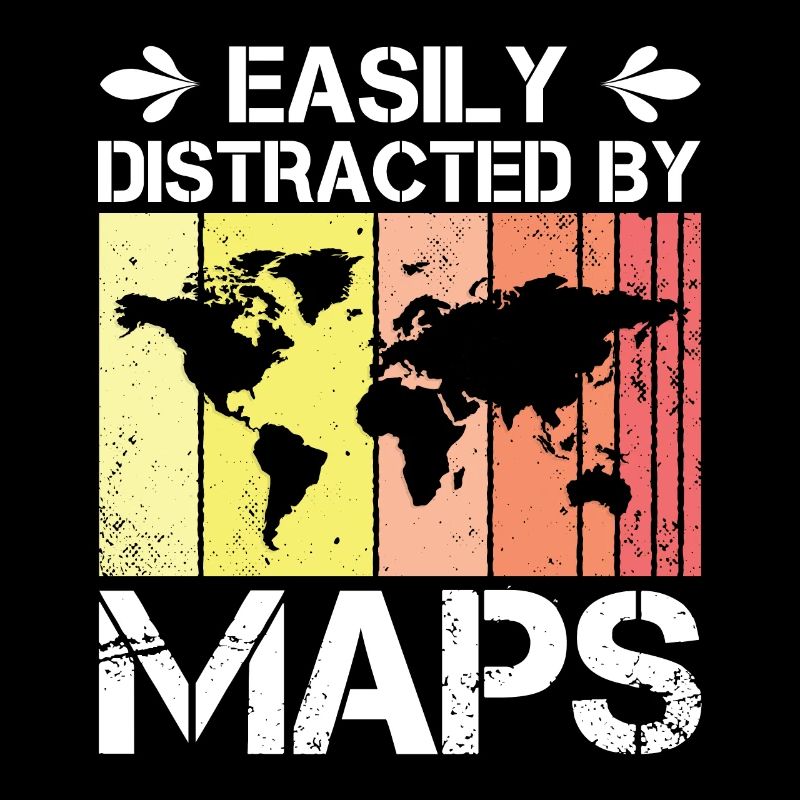 Easily distracted by maps Geography Teacher card