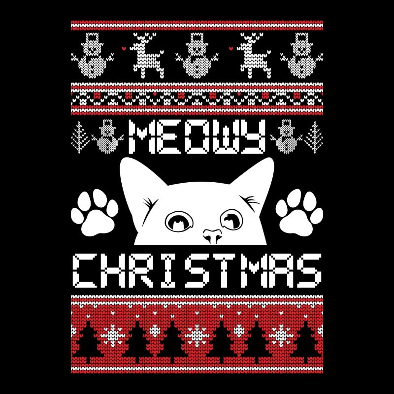 Miaou Chat et pattes de Noël