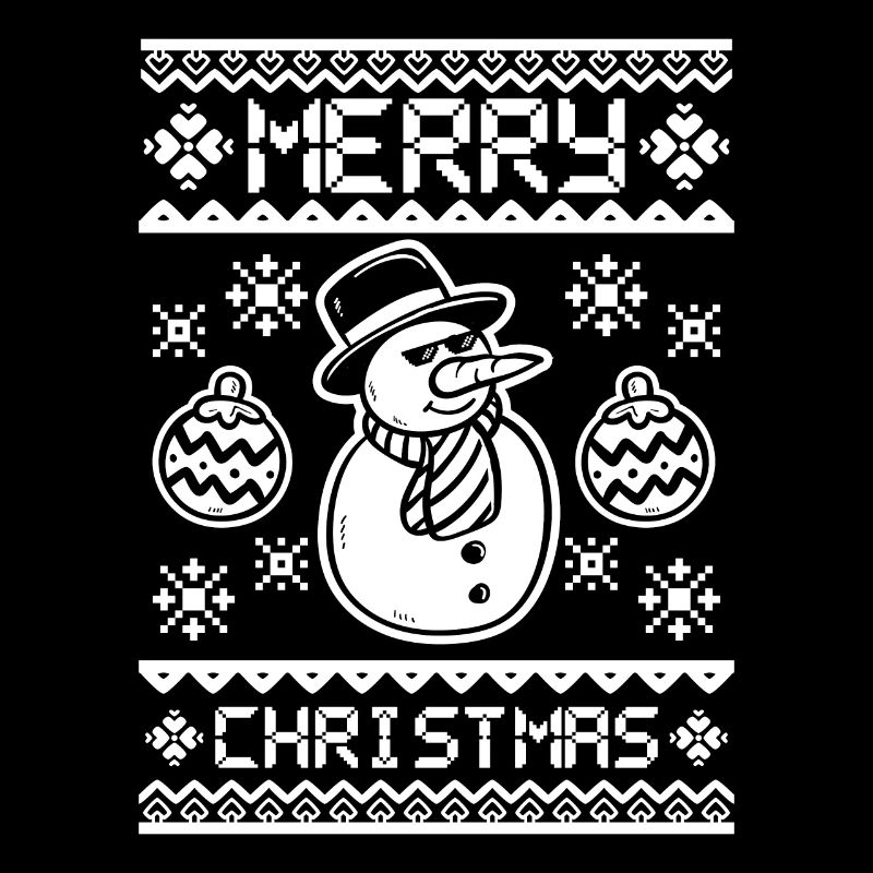 Joyeux Noël Cool bonhomme de neige avec