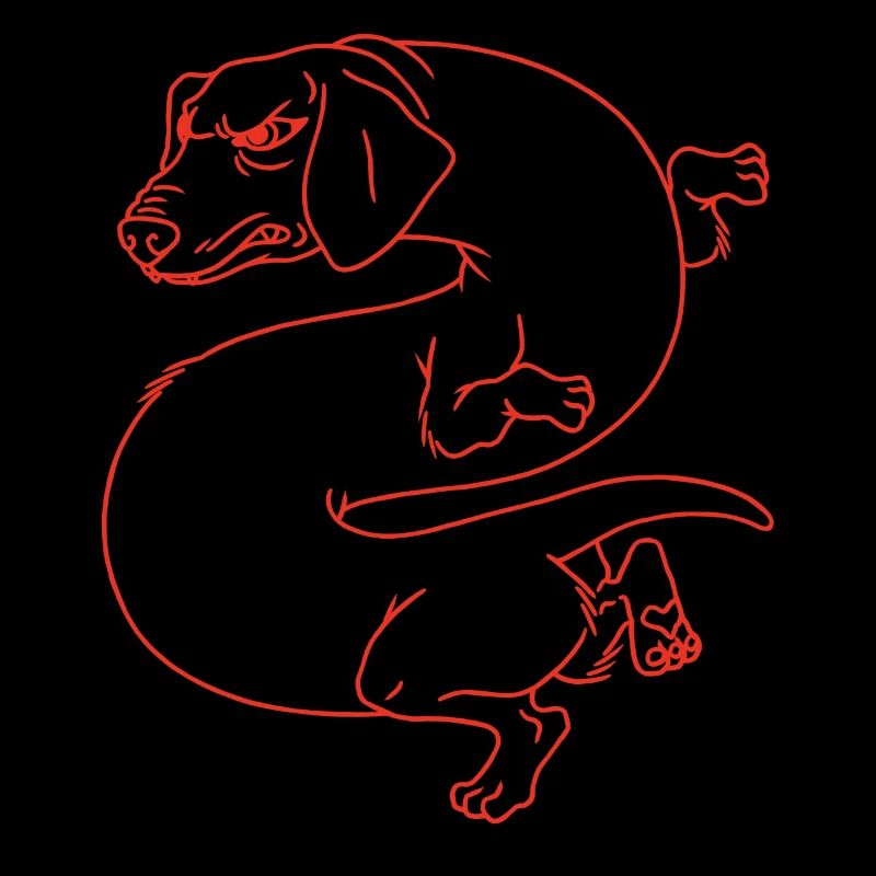 Japanischer Dackel Drache Dog Fun Dackel