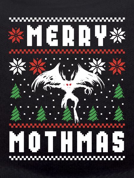 Mothman Hässlicher Weihnachtspullover Merry Mothmas