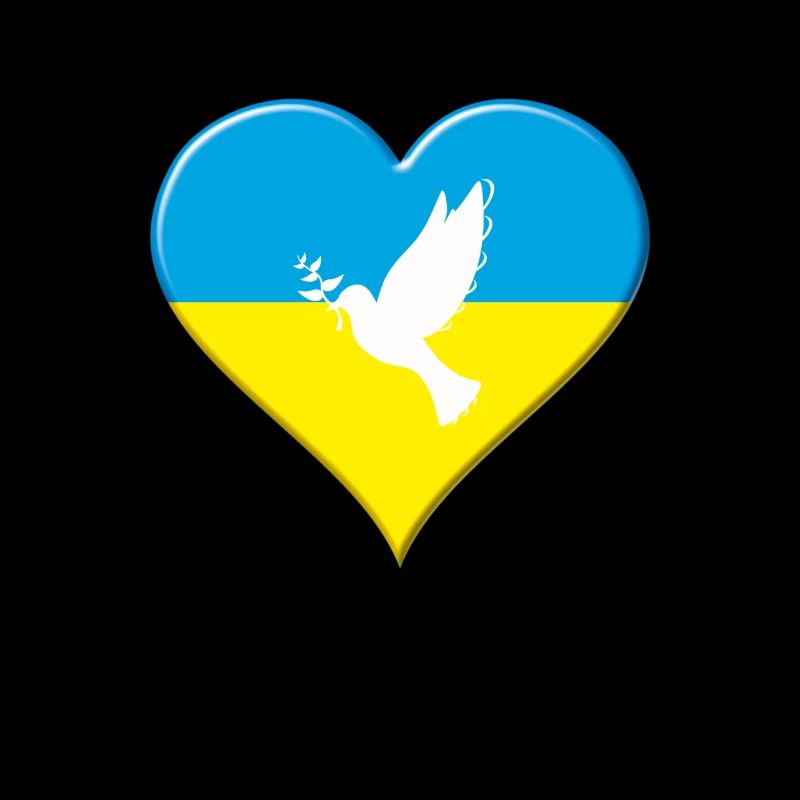 Ukraine Herz Friedenstaube Frieden Hoffnung