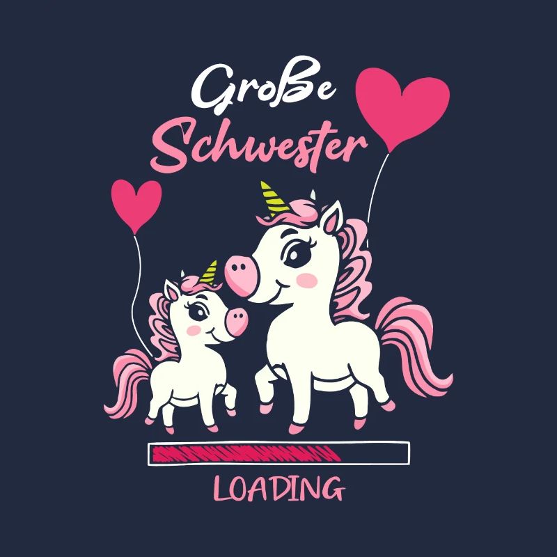 Große Schwester Loading Einhorn Luftballon