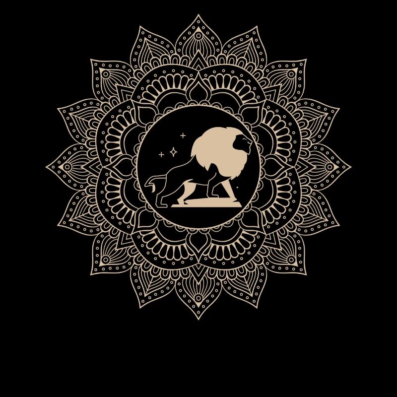 Löwe Tierkreiszeichen Mandala