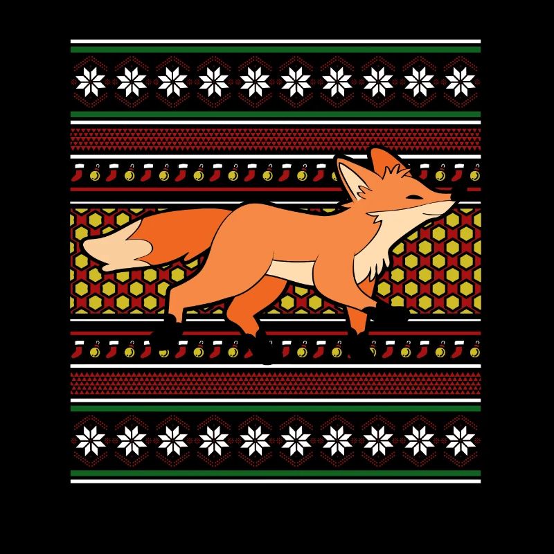 Moche pull de Noël Tshirt Renard de Noël
