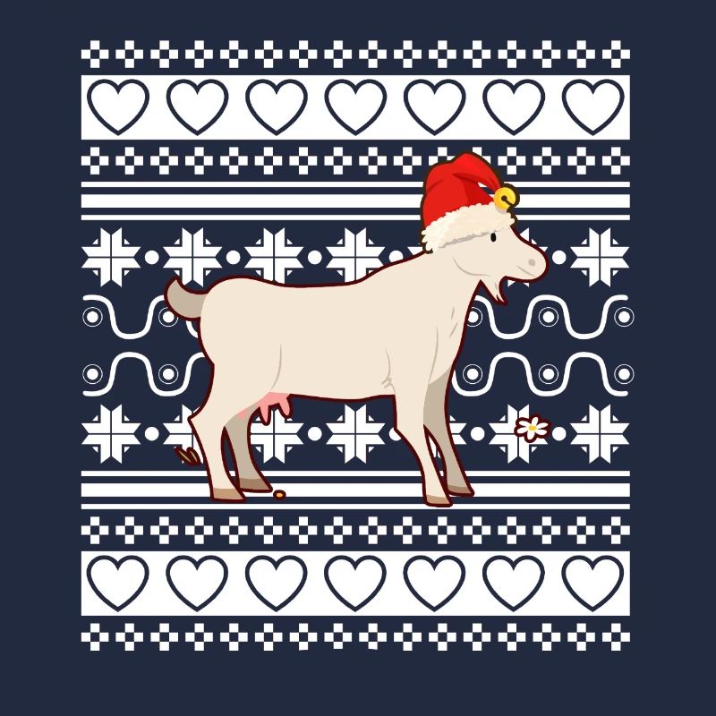Pull de Noël laid Tshirt Chèvre de Noël
