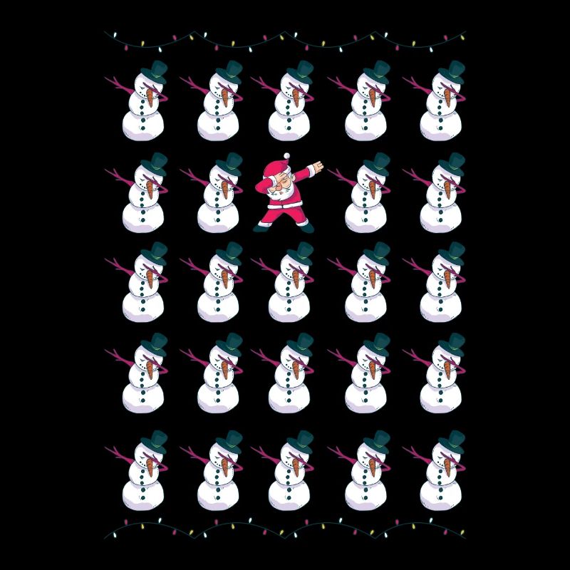 Dabbing Santa Claus and Snowman - Be different