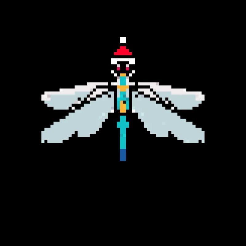 Dragonfly Pixelated Christmas - Drôle de libellule