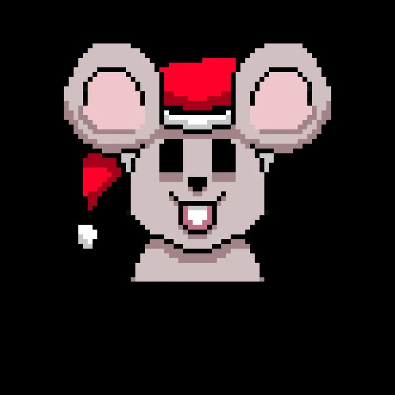 Souris pixélisée de Noël - Drôle de souris