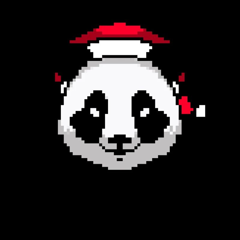 Panda Pixelated Christmas - Drôle