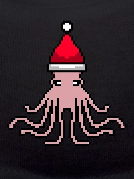Oktopus verpixelte Weihnachten - Lustige