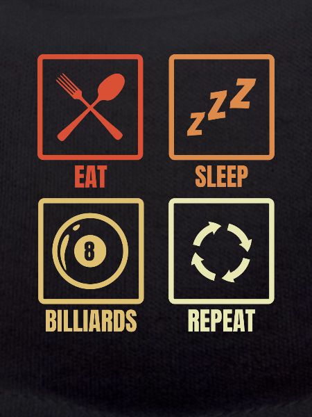 Billardspieler Routine