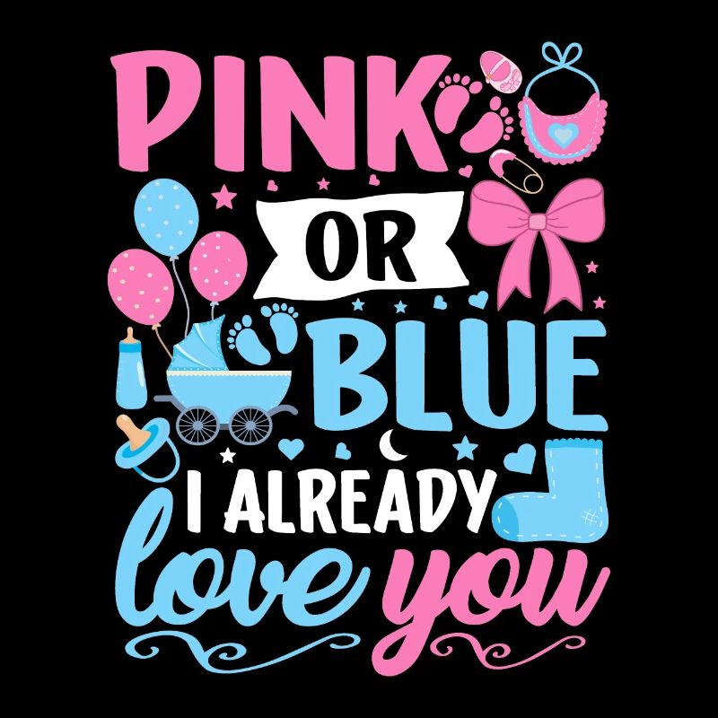 Rosa oder Blau Ich liebe dich schon Junge oder Mädchen