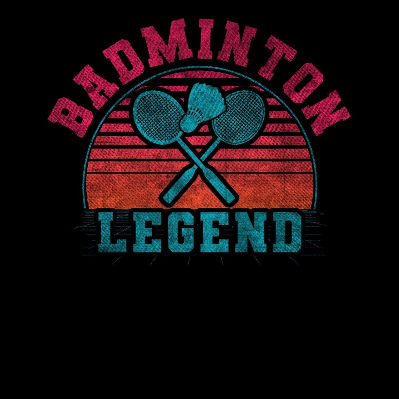 Cool Retro Crossing Rackets Badminton Legend