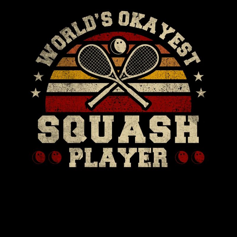 Worlds Okayest Squash Player Retro Squash