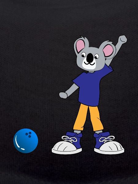 Koala plays bowling