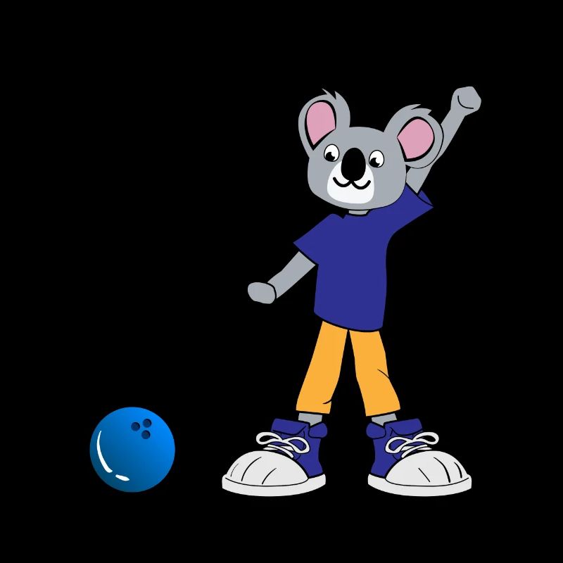 Koala joue au bowling