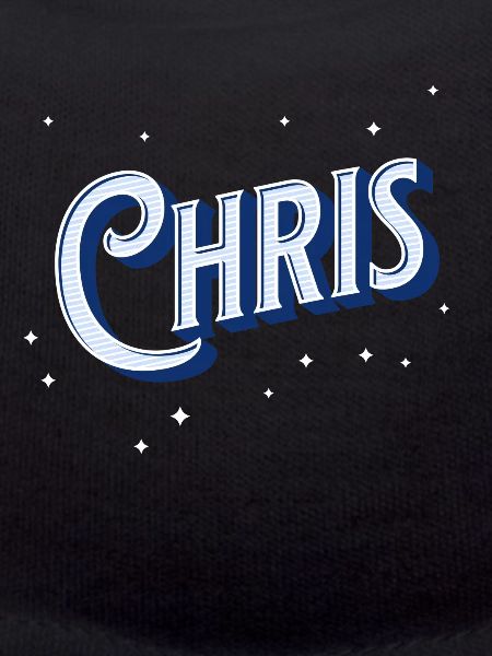Chris' name personalized