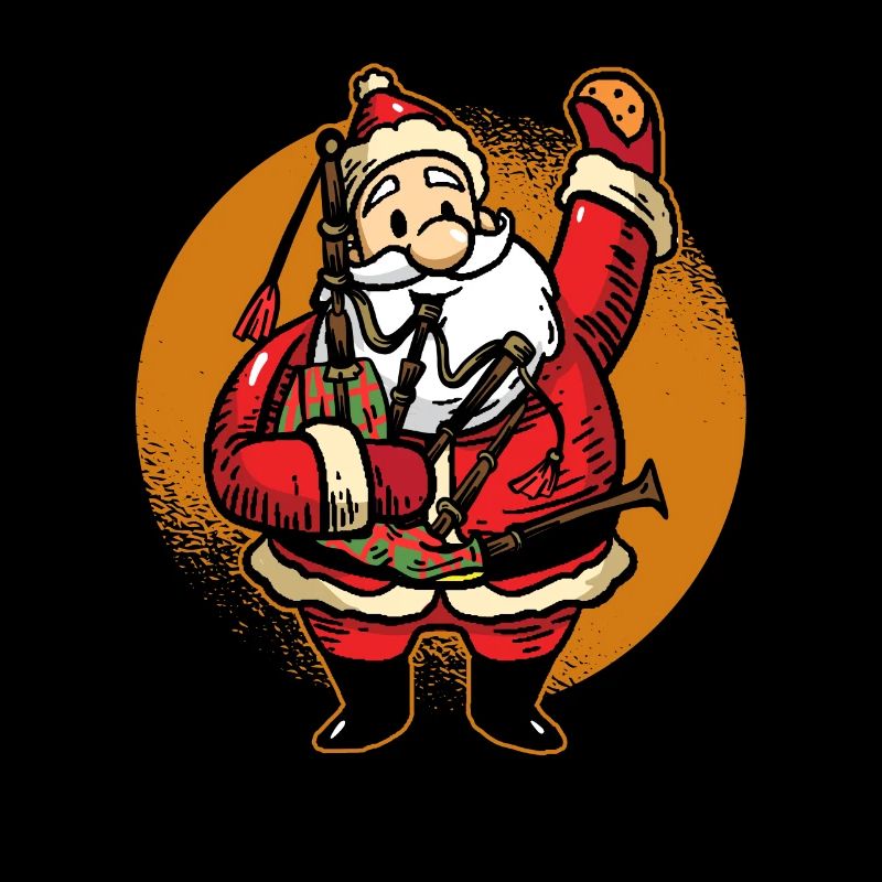 Weihnachtsmann Dudelsack schottische Musik