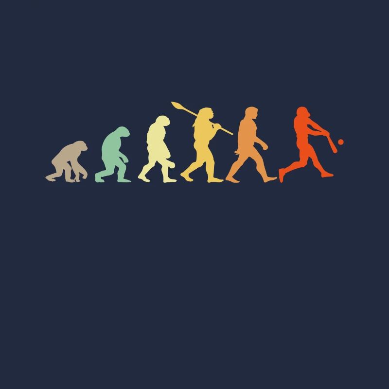 Baseball Evolution Baseball Player Gift