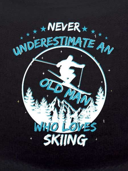 Old man on skis