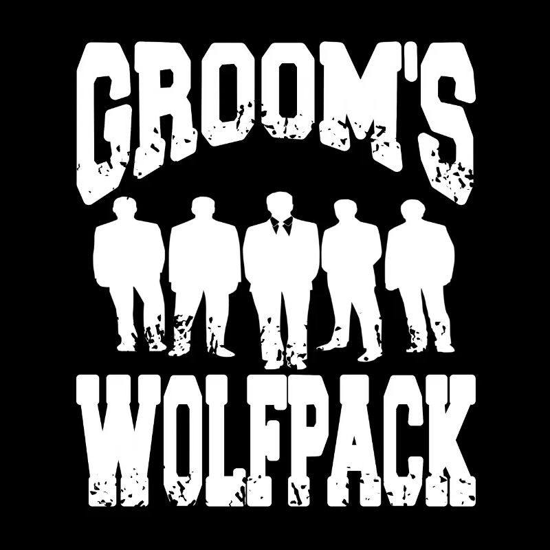 Groom’s Wolfpack Retro Funny Bachelor Party