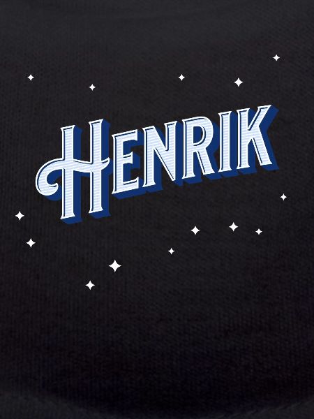 Henrik's name personalized