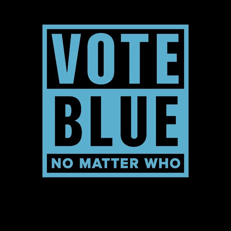 Wähle Blau, egal wer, blaue Welle
