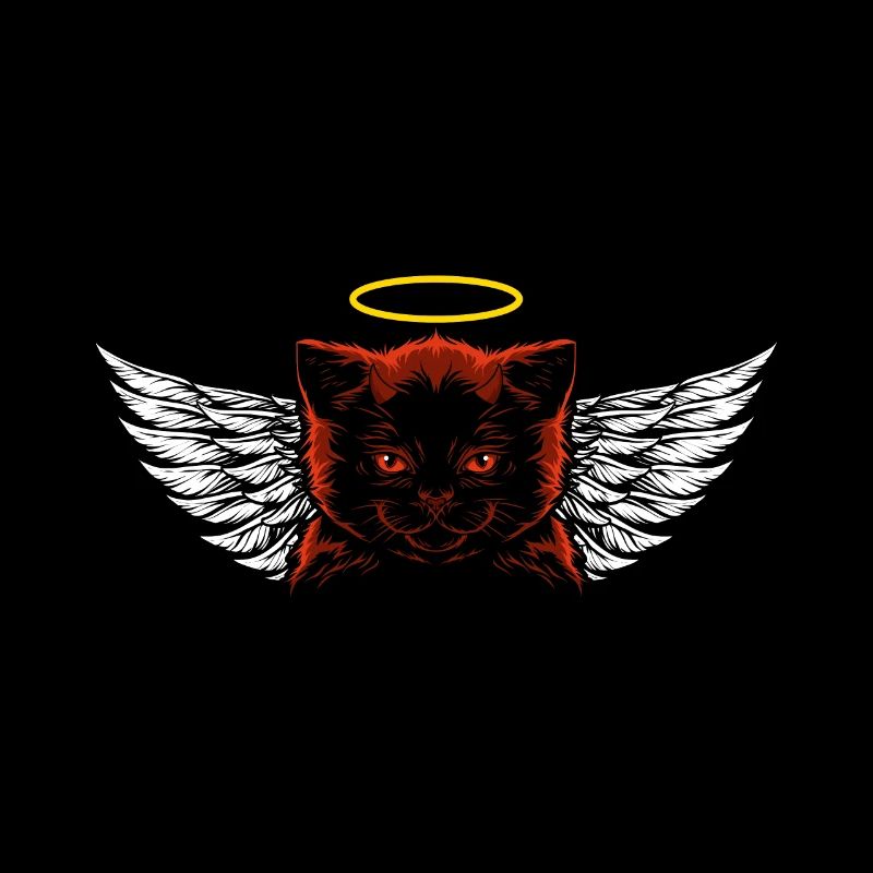 Ange et diable chat