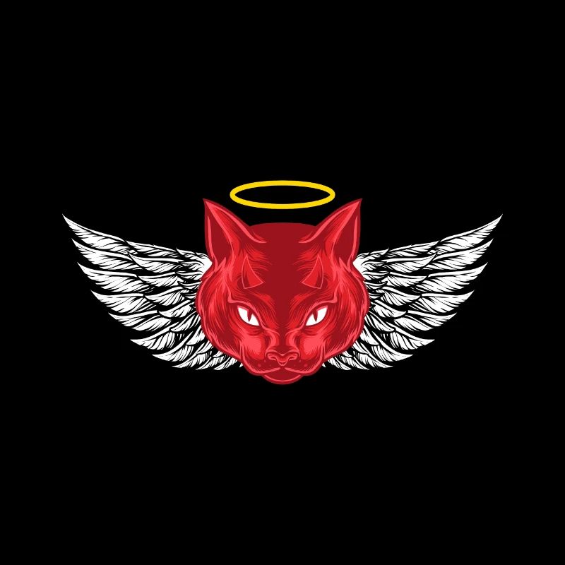 Ange et diable chat