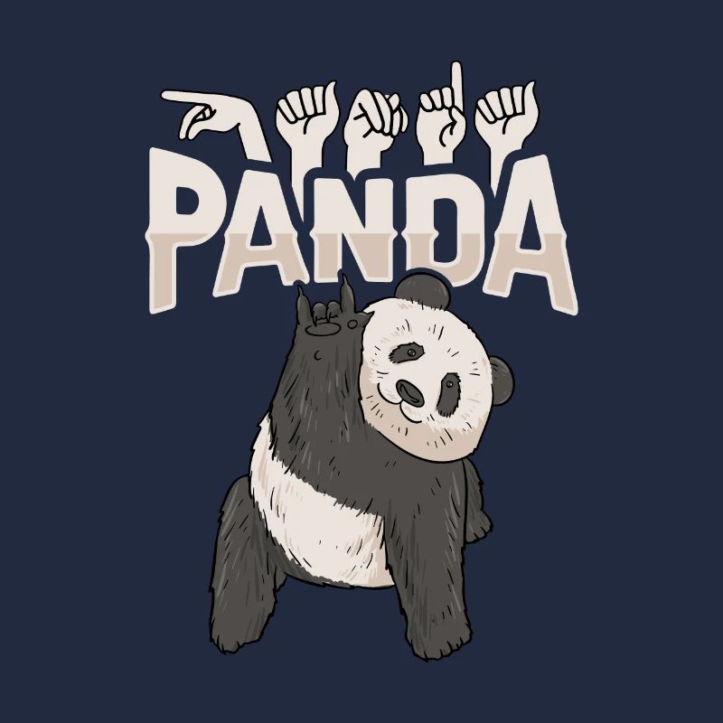 ILY Panda ASL Gebärdensprache