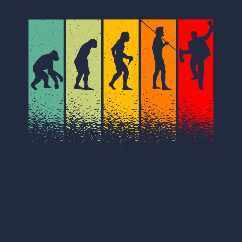 Evolution Geschenk Humor Aperitif Retro