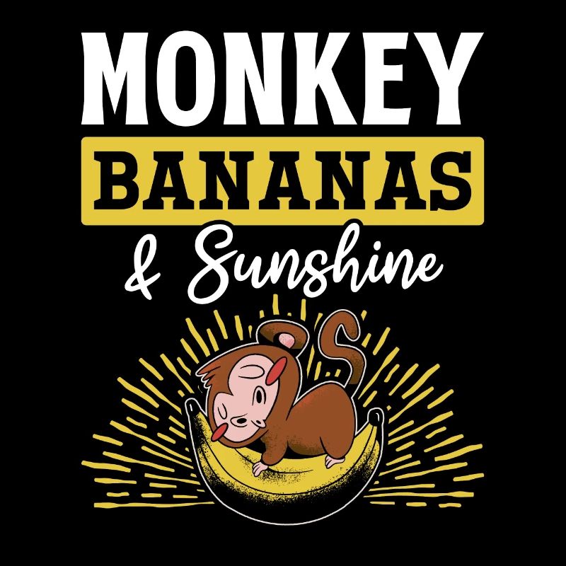 Monkey Bananas & Sunshine - Orange Monkey Cute