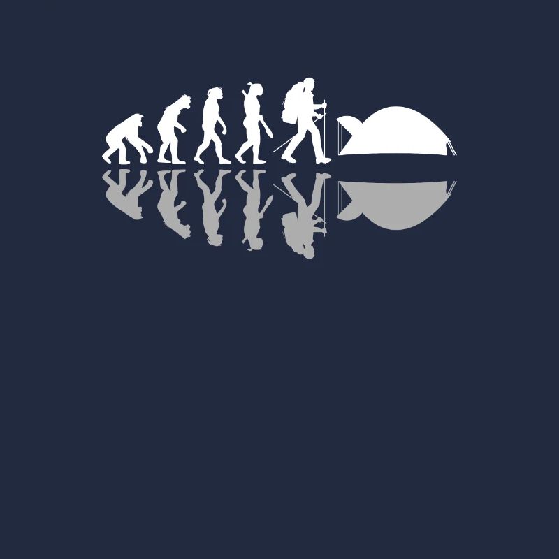 Human Evolution Funny Camping Camper Adventure