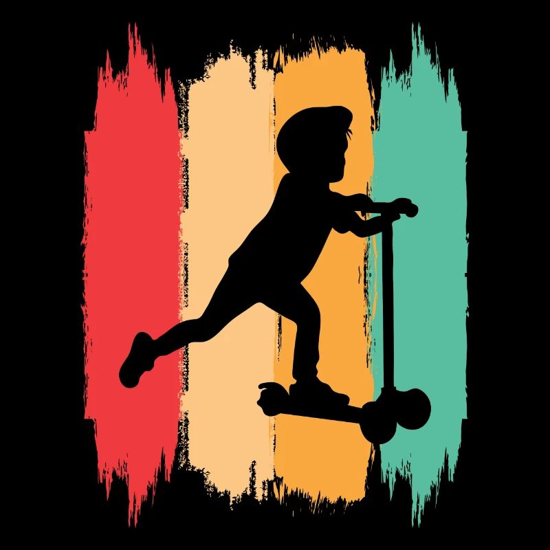 Scooter Stunt Roller für Kinder Retro